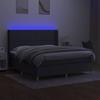 VidaXL Sommier à Lattes de Lit avec Matelas et LED, Lit Rembourré, Lit Double, Lit Adulte de Chambre à Coucher Intérieur, 3138806