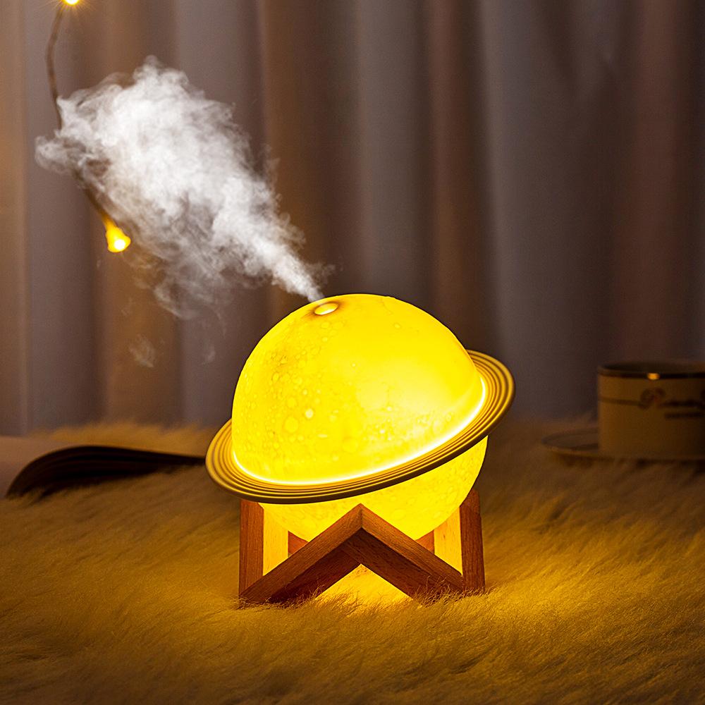 3 in 1 Mini Plug-In Colors 3D Moon Lamp Cool Mist Humidifier Essential Oil Diffuser LED Night Light