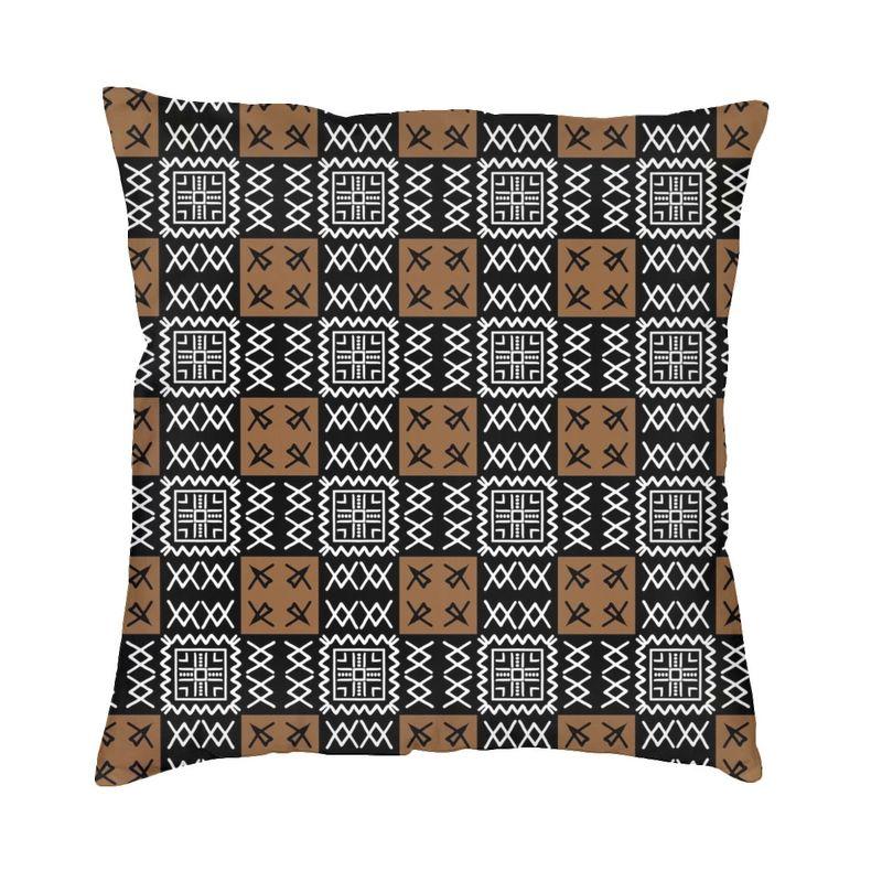Aztec Tribal Pattern Cushion Cover Doublesided 3D Printing Ethnic Bohemian Floor Pillow Case Living Room Pillowcase Home Decor