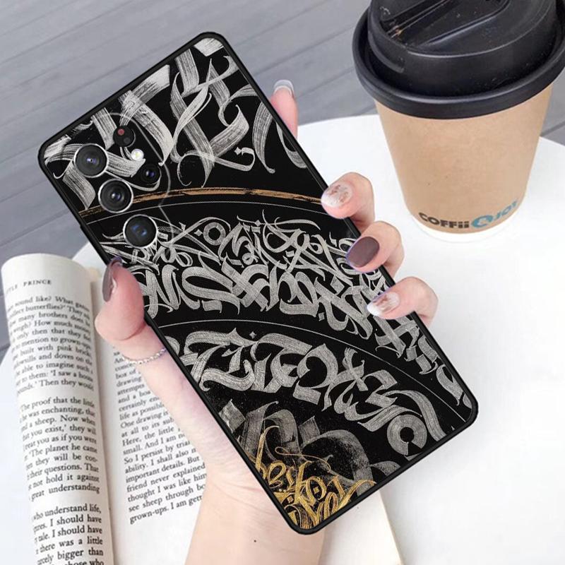 Чехол для телефона Pokras Lampas Art Graffiti Библейский стих Чехол Для Samsung Galaxy S24 S25 Ultra S21 S22 S10E Note 10 Plus 20 FE S23