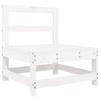 VidaXL Salon de Jardin 5 pcs, Canapés avec Repose-pied, Ensemble de Meubles avec Table Basse Patio Terrasse, Rustique, Blanc 3186523