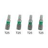 4Pcs 25mm T6-T40 Magnetic Torx Screwdriver Bits Set Electric Screwdriver Head T6/T8/T9/T10/T15/T20/T25/T27/T30/T35/T40 Hand Tool