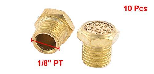 uxcell Pneumatic Muffler Silencer Brass Brass Muffler PT Male Type