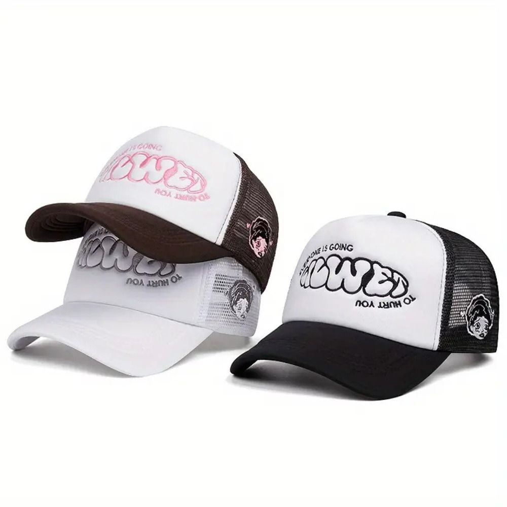 Sunscreen Hat Baseball Cap Letter Embroidery Snapback Cap Sunscreen Cap Trucker Cap Men Women