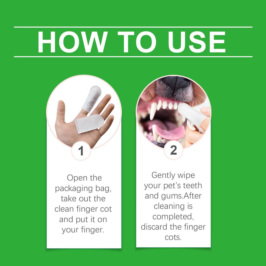 Pet Teeth Tartar Plaque Cleaning Finger Sleeves 1ML