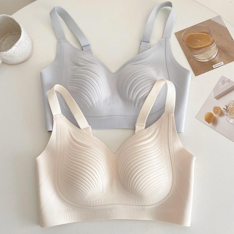 Underwear Women's Collection Accessory Breast Anti Sagging Full Cup Thin Bra Summer Bra Adjustable Large Size Seamless Bra