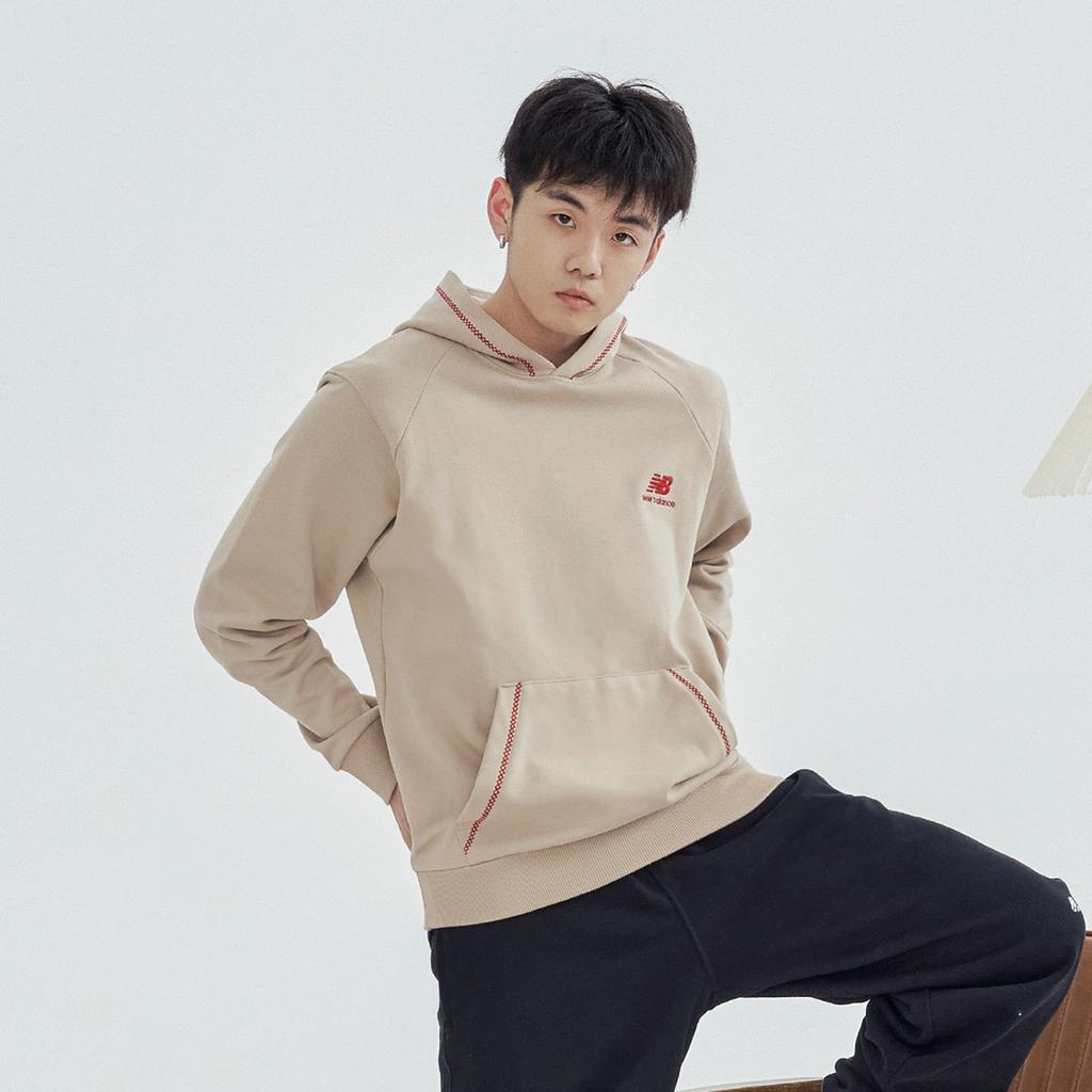 New Balance Худи Athletics LNY из французского терри Азиатский размер 'Хаки' Мужской AMT31570-BNN
