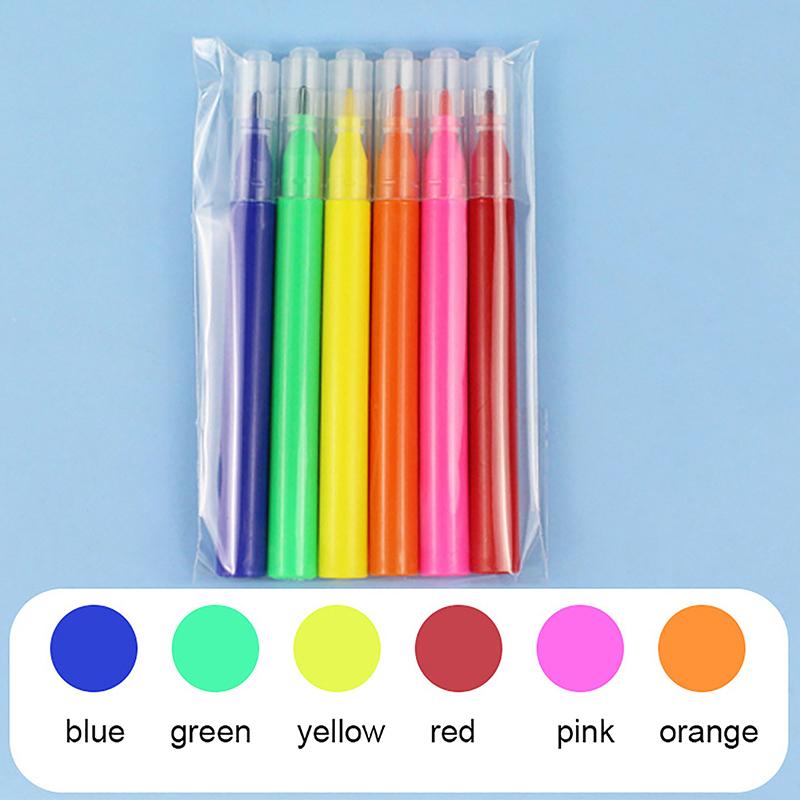 6/12 шт. Детские принадлежности для рисования 6/12 цветов Набор смываемых акварельных ручек маркерная ручка кисть для рисования яиц