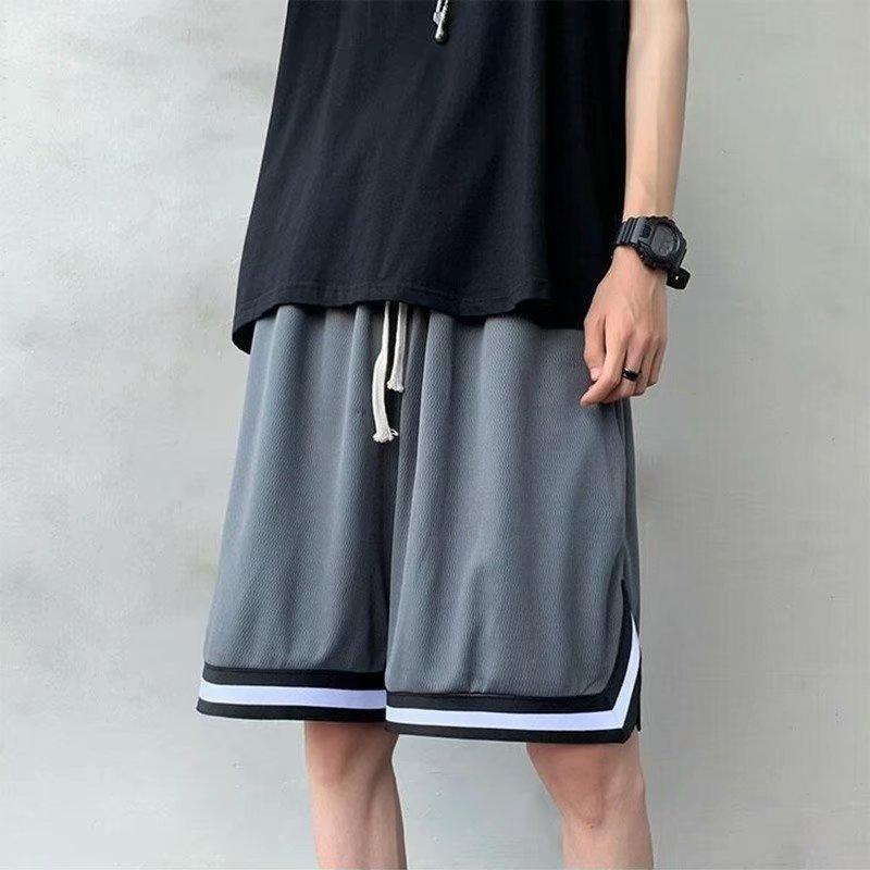 Breathable Basketball Pants Men's Summer Loose Quick-drying Sports Shorts Knee-length Large Pants Five-point Pants