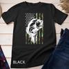 Fishing Camouflage USA Flag Bass Fisherman Father's Day Gift Unisex T-shirt