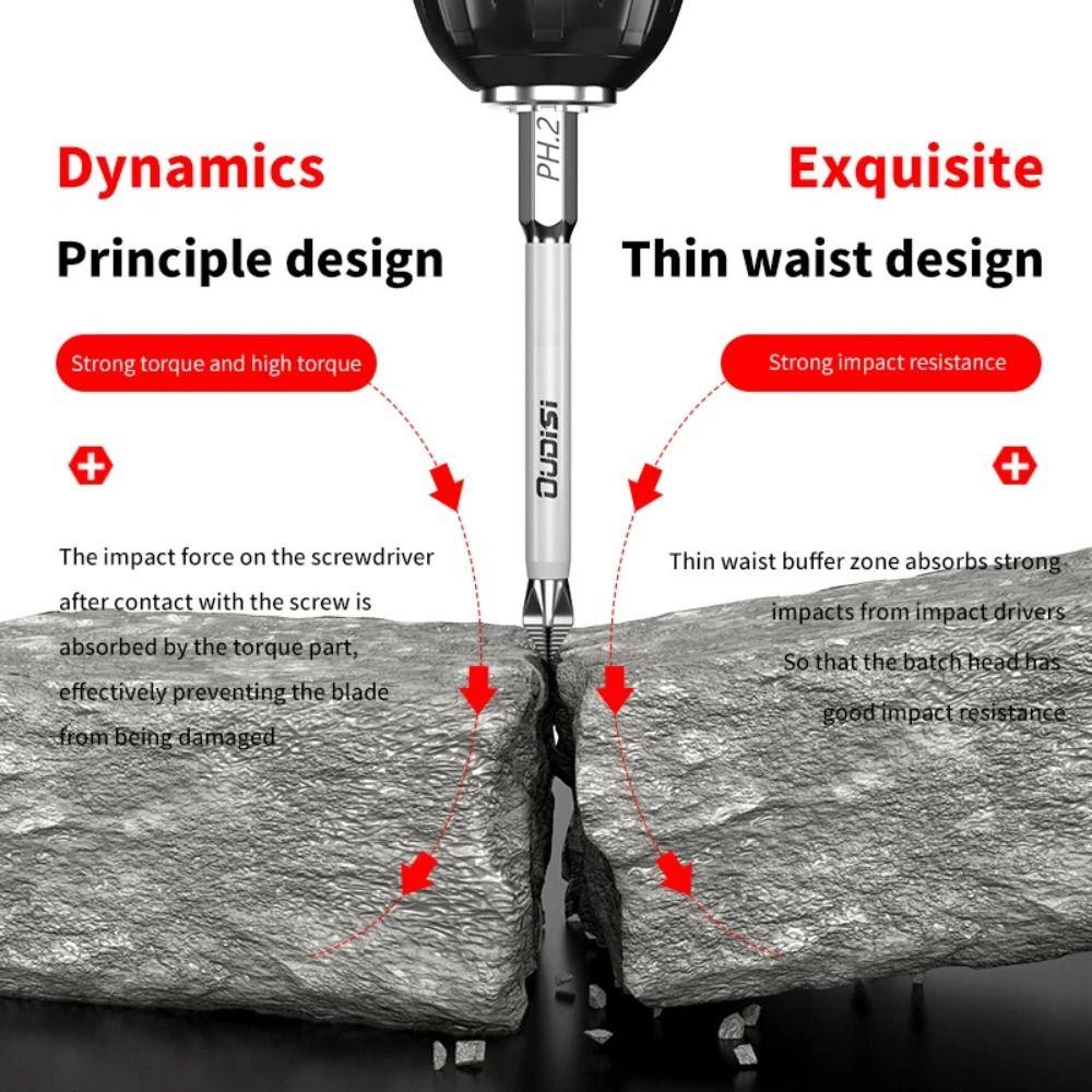 1/7pcs High Hardness Batch Head Anti Non-slip PH2 Screwdriver Bits Cross Bit  Power Hand Tools