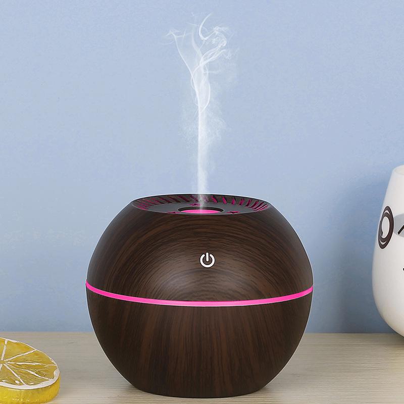 Креативный USB-увлажнитель воздуха с функцией ароматерапии и эффектом дыма и древесной фактуры с возможностью нанесения индивидуального логотипа
