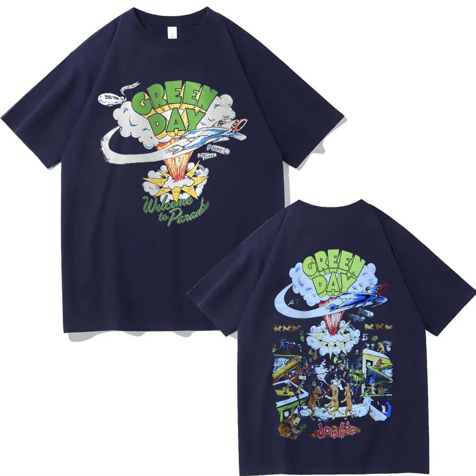 2026 Punk Rock Band Green Day Dookie Graphic T Shirts Unisex Women Gothic Vintage Short Sleeve Tshirt Fashion Casual Tshirts Ins