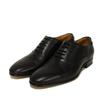 Used 9539 Lace-up Derby Shoes, Calfskin, Size 9.4", 699306, 0F300, 1000, 7902, 5 Interlocking G Chains, Black Men's