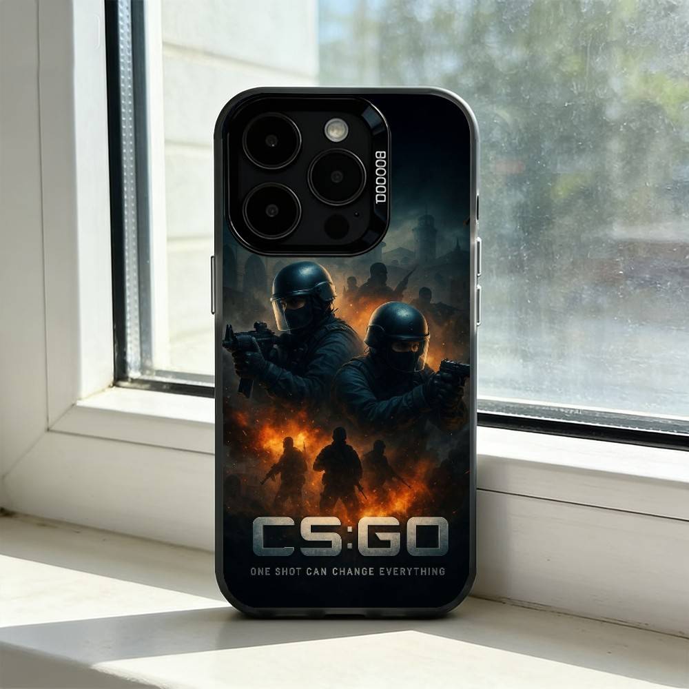 Чехол для телефона CS2 Counter-Strike2 Для iPhone 17,16,15,14,13,12,11 Plus,Pro Max,XS,Разноцветный Серебристый Черный Чехол