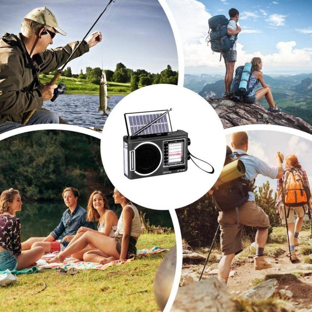 Digital Display MP3 Player Solar Radio Plastic Pocket Radio Player Camping Gadget