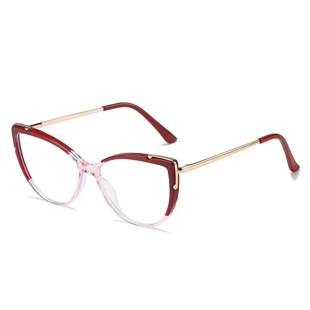 Vintage Cat Eye Anti-blue Ophthalmic Glasses for Women's Glasses Frame TR90 Computer Eyeglasses Female Perspective Glasses