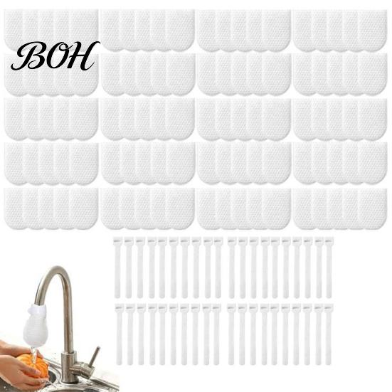 Splash Proof Tap Cover 200Pcs Faucet Filter Cotton Bag with Straps, Water Strainer for Kitchen Sink, Sock Rust, Sediment and Dirt Removal