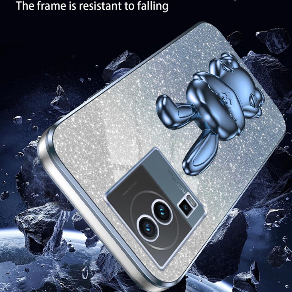 For vivo iQOO Neo7 5G Cartoon Rabbit Protective Case Mobile Phone Cover with Kickstand