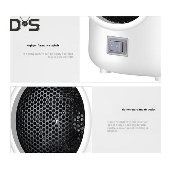 Домашний небольшой обогреватель для помещений Быстрый нагрев Регулируемая температура Бесшумная работа Холодная погода Обогреватель для помещений