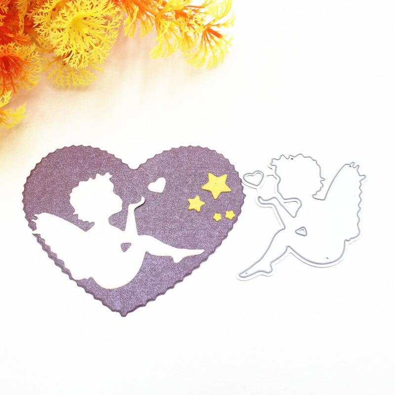 Металлические штампы для резки, форма для ножа для скрапбукинга в виде мальчика-ангела