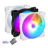 120 мм 4-контактный бесшумный вентилятор охлаждения процессора для ПК, корпус компьютера, светодиодный RGB цвет, ШИМ-кулер для процессора Intel 2011 X79 X99 AM3 AM4, радиатор Ventilador