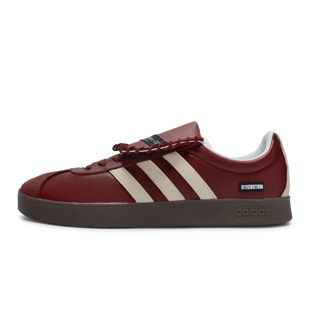 adidas Neo Vl Court 811 Производство, Бордовый Низкие Кеды для Скейтборда Унисекс Красный Бежевый Белый ID6015(Команда80-)