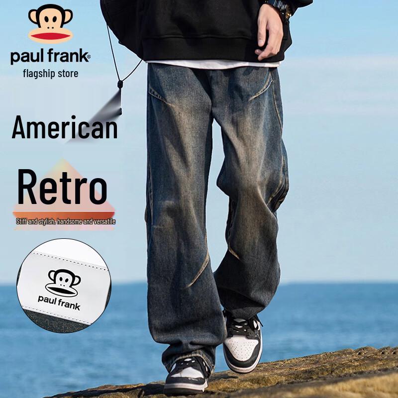 paul frank Мужские джинсы из денима свободного кроя в американском стиле