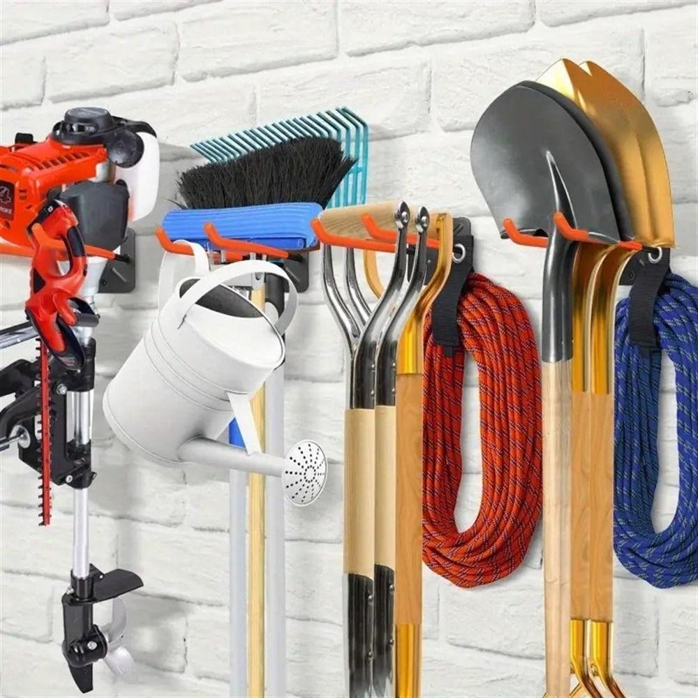 1Pcs Iron Garden Tool Organizer Screw Installation Wall Mounted Hook  for Shovel Rake Broom Hose