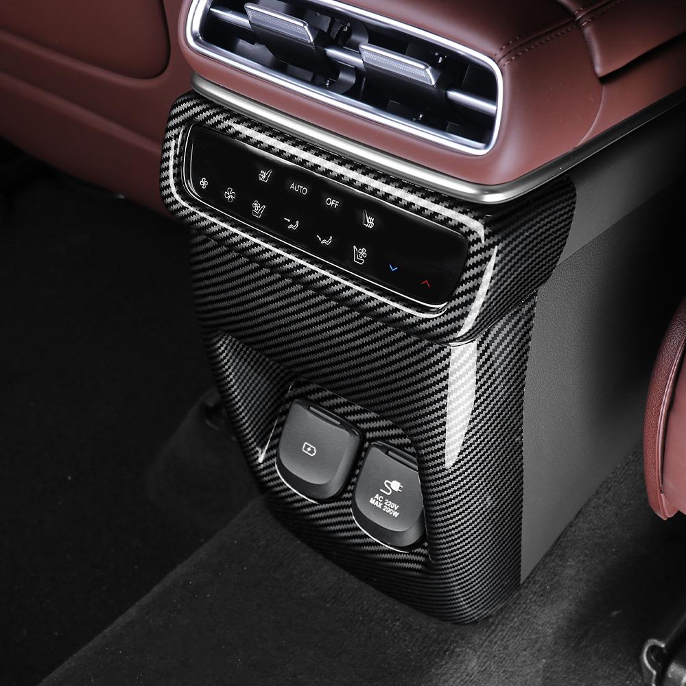Для Genesis GV80 2026 2026 LHD Автомобильный Тюнинг Углеродное Волокно Задний Ряд Вентиляционная Решетка Рамка Накладка Отделка Аксессуары