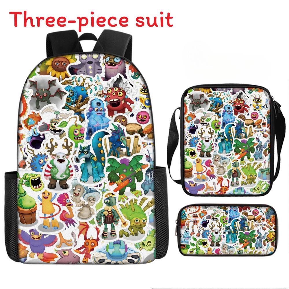 Monsters Singing My Childrens School Bag Three Piece Suit Suitable For Gift