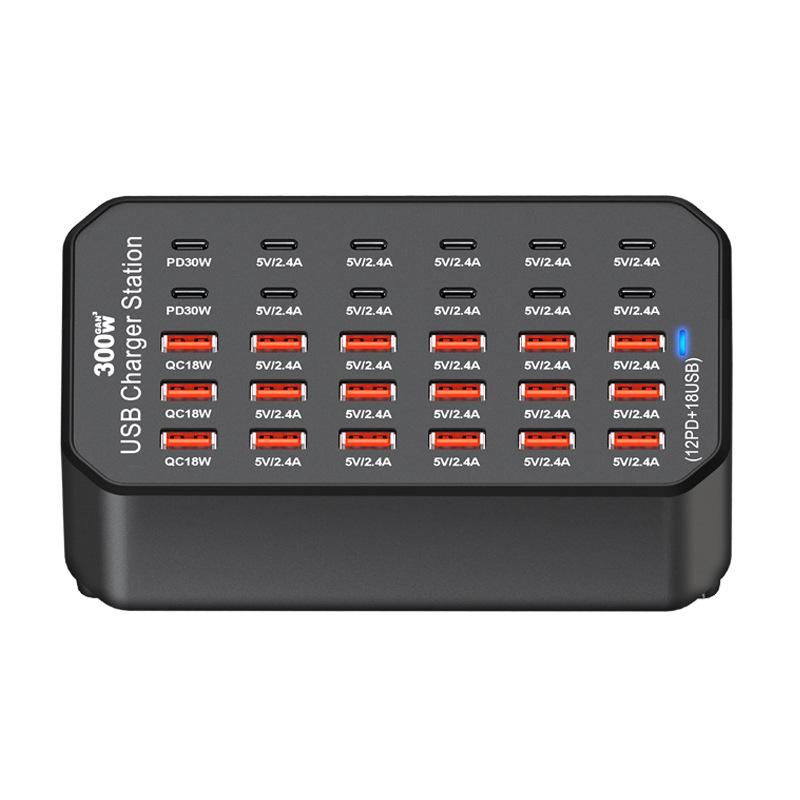 30-портовая USB-станция для быстрой зарядки с поддержкой PD