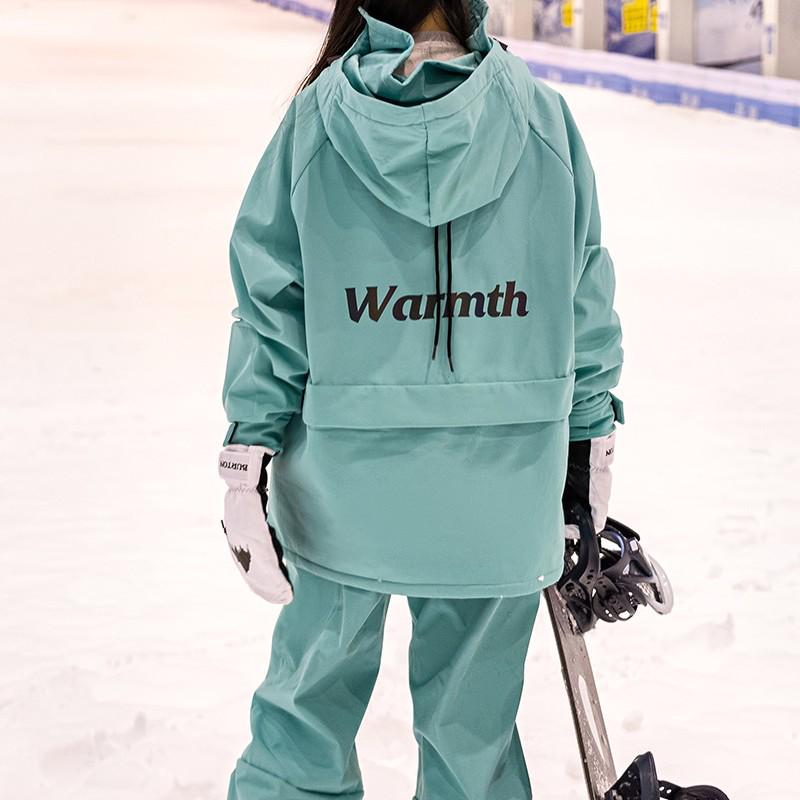 Унисекс Толстый Лыжный Костюм с Капюшоном - Модная Зимняя Спортивная Одежда для Пар