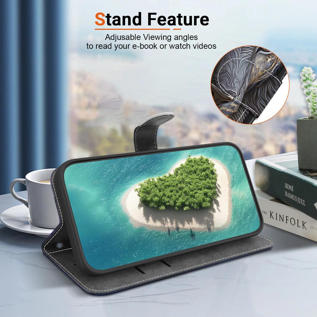 Чехол-книжка из искусственной кожи ручной работы для Samsung Galaxy XCover7 (SM-G556B/G556BU1)- Противоскользящий ударопрочный чехол с ремешком на запястье и дизайнами в виде сердец/роз и кошек