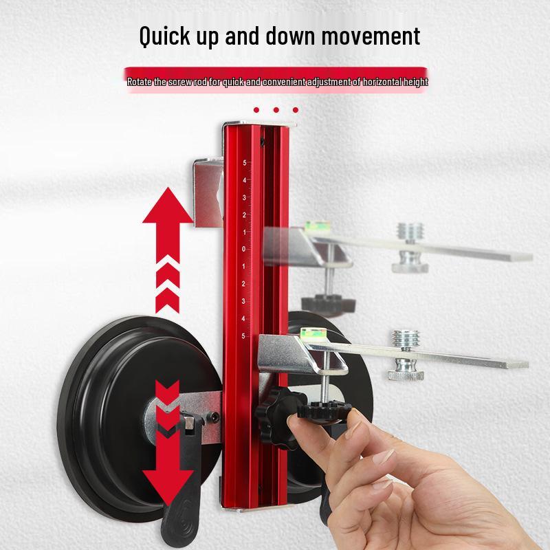 Adjustable Suction-Cup Wall Mount with Laser Level Support