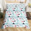 Ocean Coastal Bedding Duvet Cover Set Queen Size Set Conch Seahorse Starfish Coral 3 Pcs For Kids Girls Boys Woman Room Decor