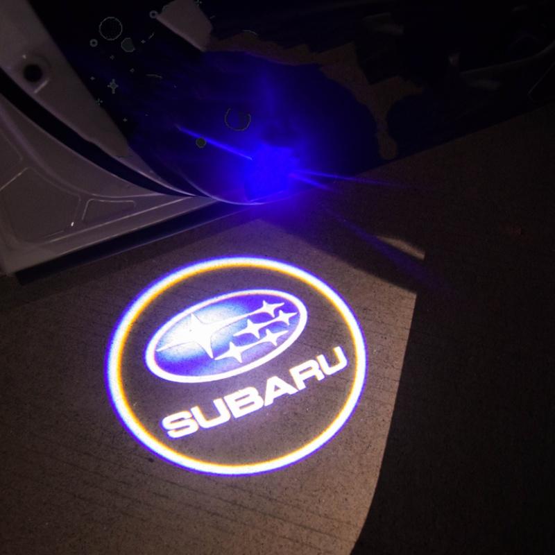 2pcs Car Door Welcome Light Auto LED Projector Decorative Lamp for Subaru XV Forester Outback Impreza Legacy Tribeca Accessoires drey5