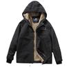 Winter New Men's Lamb Wool Jacket Tooling Cotton-padded Jacket Middle-aged and Young People Large Size Hooded Fleece Thickened Cotton-padded Jacket