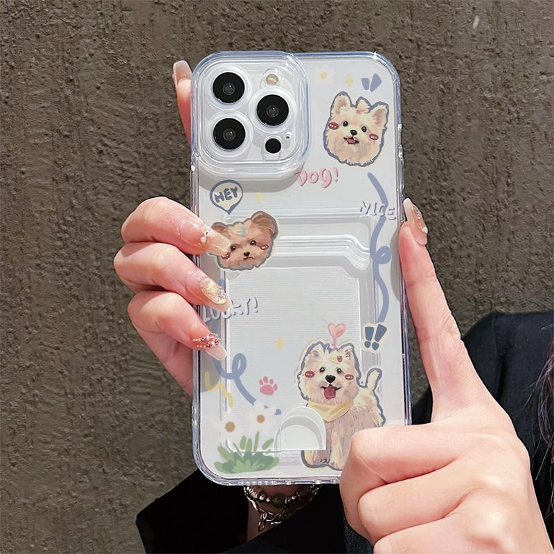 Силиконовый чехол-карман для карт для Oppo Reno 10 11 1F 12F 13F Xiaomi Redmi Note 12 13 iPhone 17 16 15 14 Pro Прозрачный бампер для телефона