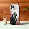 1 шт. Чехол для телефона с волком для iPhone 17, 16, 15, 14, 13, 12 Plus, Pro Max, XS, 5G, мягкий силиконовый, черный