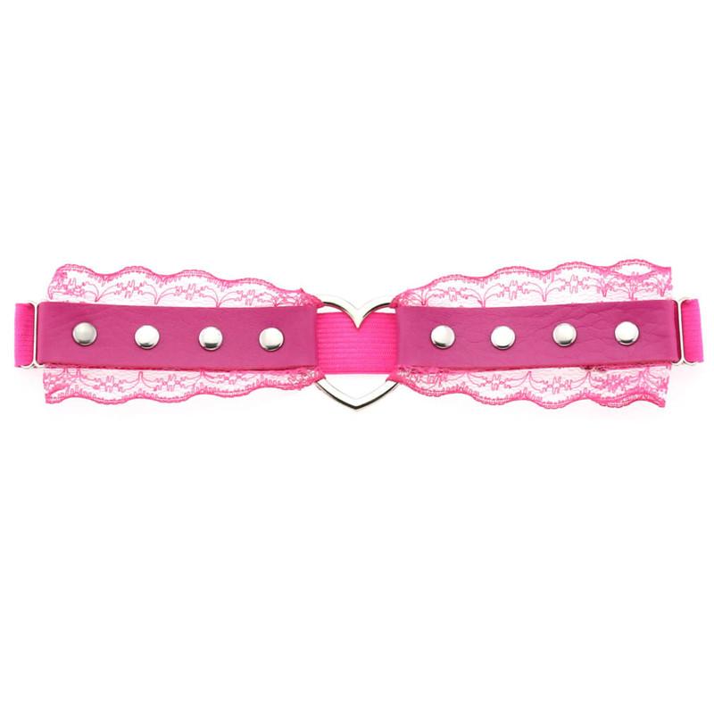 Ремень для ног в стиле гот-панк, пояс для чулок в форме сердца, ремень на бедро для женщин и девочек, готический косплей Harajuku, кружевные украшения, нижнее белье, жгут