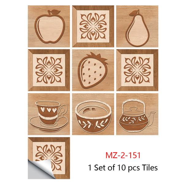 10x10/15x15/20x20/30x30cm PVC Flower Tile Tiles Decals Waterproof Wall Sticker Bathroom Sticker Kitchen Decoration