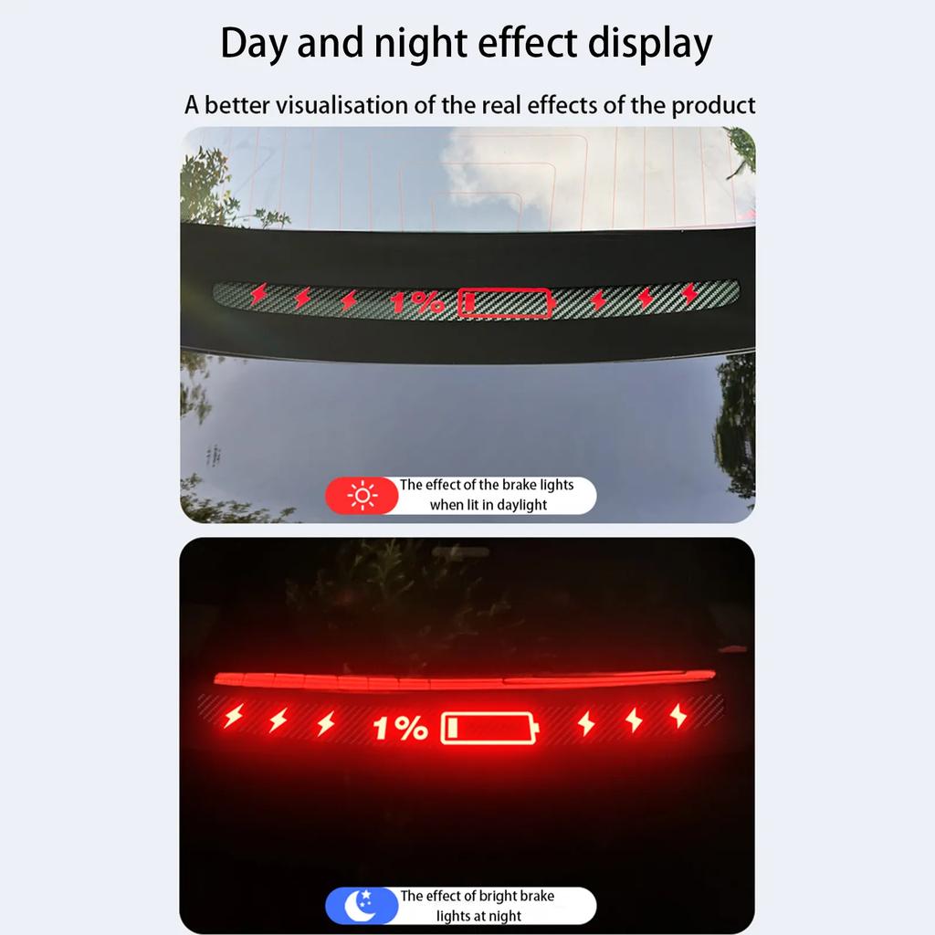 Принимаем индивидуальные наклейки для Tesla Model 3 Y Car High Mounted Brake Acrylic Projection Board Top Tail Light Emblem Halloween