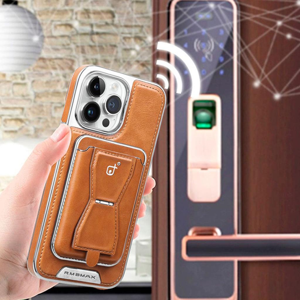 RMBMAX Чехол для iPhone 13 Pro Max 6,7 дюйма Магнитный из ПУ кожи+ТПУ Чехол для телефона с подставкой