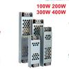 Ультратонкий импульсный источник питания DC 12V 24V Трансформатор AC176-265V Ультратонкий адаптер источника SMPS Для светодиодных лент 100W 200W 300W 400W