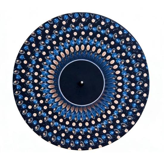 1/2 шт. Анимированный зоотропный слипмат 12 дюймов Матовый диск для проигрывателя с оптической иллюзией Анимированный виниловый слипмат с эффектом движения зоотропа Кинетический визуальный проигрыватель