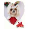 Sparkling Sequin Trimmed Pet Christmas Dress Classic Red Green Reindeer Tree Dog Clothes Festive Winter Holiday Outfit for Pet