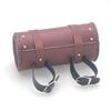 PU Leather Universal Motorcycle Tool Bag Waterproof Front Fork Handlebar Toolkit Vintage Roll Hanging Storage Barrel