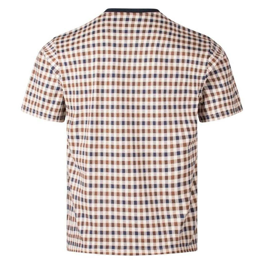 Aquascutum Mens Heritage Check Premium Cotton T-Shirt