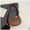 2025 New Underarm Crescent Bag Commuter Dumpling Bag Large Capacity High-end Shoulder Bag Portable Messenger Woven Bag